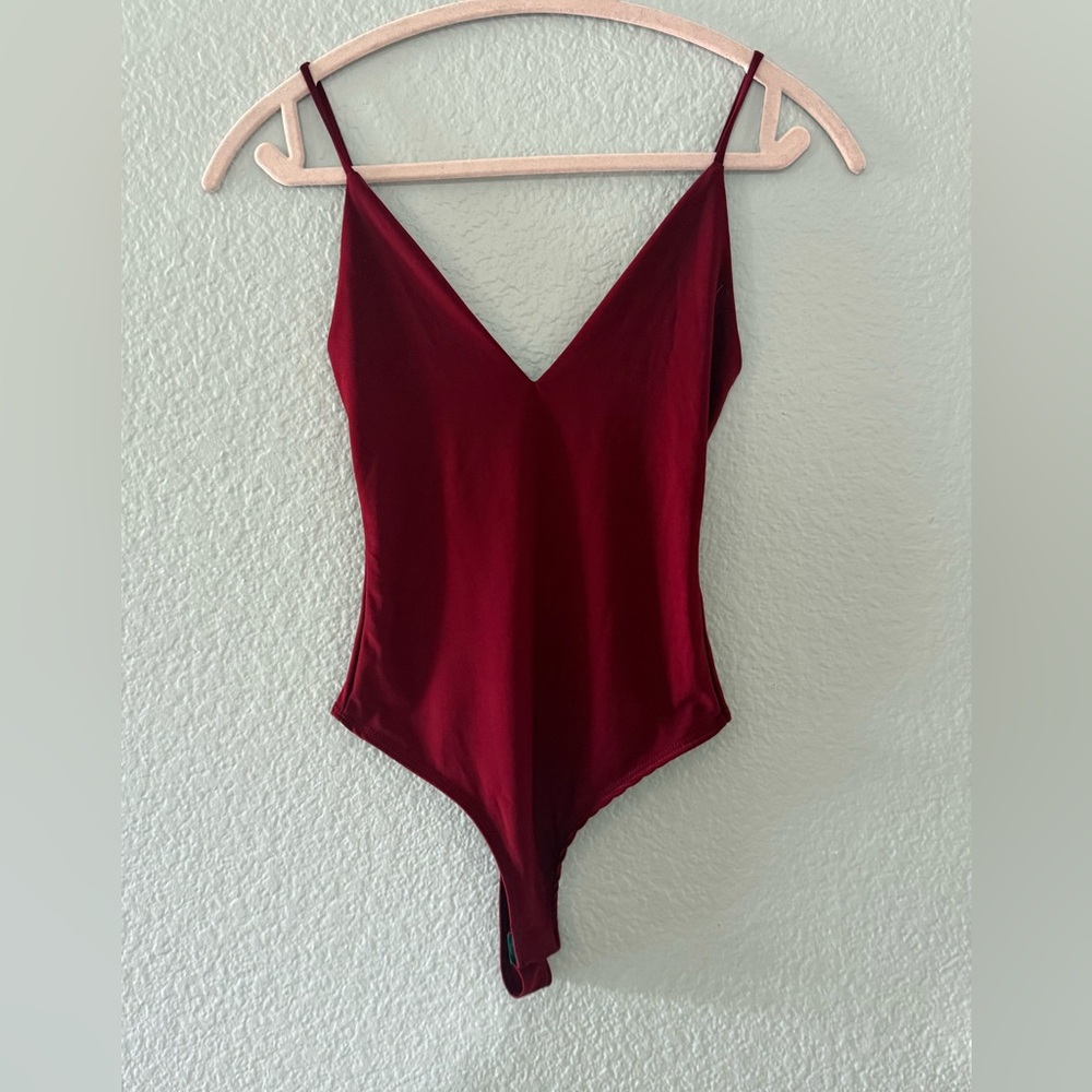 Elegant Burgundy Bodysuit